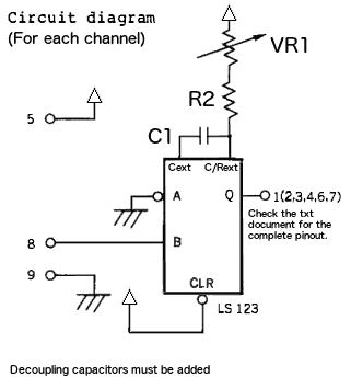 Schematic of the 72LS123 circuit
