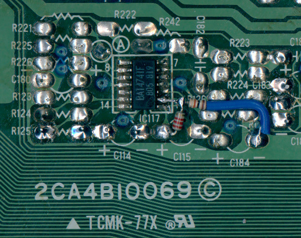 PHC-70FD soundfix IC117 new resistors
